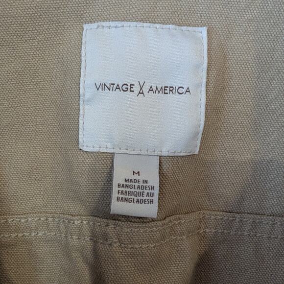 Vintage America Tan Jacket SZ M - Picture 1 of 6